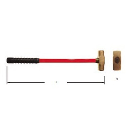 [001000000239] CARLTSO No.EX104U-0300 Hammer (Non-Sparking Tools) Sledge , 2.00 lbs./907g.