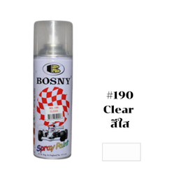 [C00970] สีสเปรย์ BOSNY No.190 Spray paint : CLEAR , 400CC.