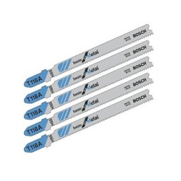 [X03427] ใบเลื่อยจิ๊กซอว์ เหล็ก BOSCH No.T118A (2608631013) Jigsaw blade , Steel (5 Pcs./Ea)