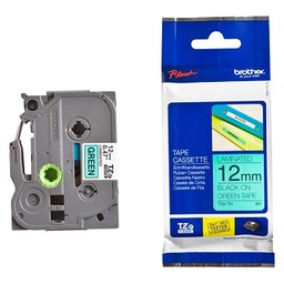 เทปเครื่องพิมพ์ BROTHER No.BTH-TZE-731 P-Touch Tape, 12 mm, Black-Green