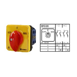 สวิตซ์สับเปลี่ยนสองทางมีตำแหน่งปิด QUBIX No.SA16-3-2/61026-B03E Rotary Switches with OFF 48 x 48 mm. ,2P 16A 3kW