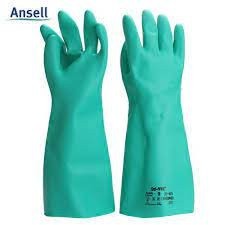 [612019675005] ถุงมือไนโตร ANSELL NO.37-185 Chemical Resistant Gloves , 18&quot;