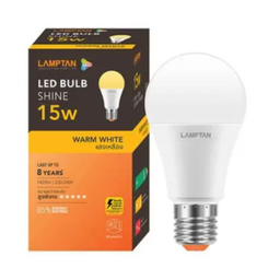 หลอดแอลอีดี LAMPTAN LED No.SHINE E27 Light bulb , 15W (Warm white)