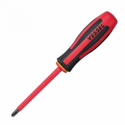 ไขควงหุ้มฉนวนปากแฉก VESSEL No.960+PS2x100 (125827) MEGADORA Insulated Screwdriver PS2 × 100