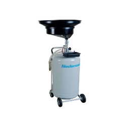 ถังถ่ายน้ำมันใช้ลม NEDERMAN No.30593150 Waste oil drainer with wheel-mounted 65 litre tank, equipped with level gauge, 65L