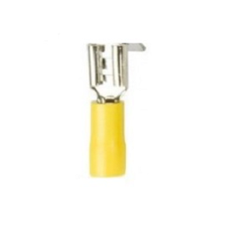 หางปลาเสียบตัวผู้-ตัวเมีย (แบบหุ้ม) KENION No. MF5.5F Insulated piggy back connectors , 2.63-6.64 mm. : YELLOW