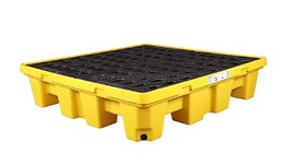 ฐานรองถังสารเคมี SYSBEL No.SPP401 Poly Spill Pallet , 1300x1300x150 mm.( 4 Drum)