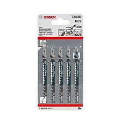 ใบเลื่อยจิ๊กซอว์ ไม้ BOSCH NO.T244D (2608630058) Jigsaw blade , Wood (5 Pcs./Ea)