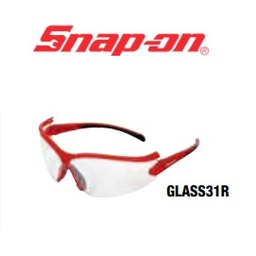 SNAP-ON No.GLASS31R Safety Glasses/Glass 31 series (Lens Clear , Frame Red)