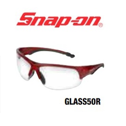 SNAP-ON No.GLASS50R Safety Glasses/Glass 50 series (Lens Clear , Frame Red)