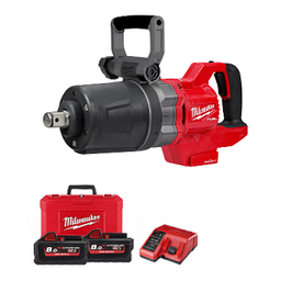 บ๊อกซ์ไร้สายระบบกระแทก MILWAUKEE NO.M18 ONEFHIWF1DS-802 ASIA M18 FUEL™ D-Handle High Torque Impact Wrench , 1&quot; (Charger , 2 x Battery 8.0AH)