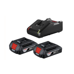 แท่นชาร์จพร้อมแบตเตอรี่ BOSCH No.1600A01B6K Battery and charger stater kit , 18V (2 battery 2.0Ah Li + Charger)