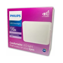 โคมไฟดาว์ไลท์สี่เหลี่ยม PHILIPS No.59451 LED MESON COOLWHITE 9W 4000K , 4&quot;