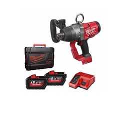 บ๊อกซ์ไร้สายระบบกระแทก MILWAUKEE NO.M18 ONEFHIWF1-502 M18 Fuel impact wrench body 1&quot;SD, 18V  (2Battery 5.0Ah , Charger ,Box))