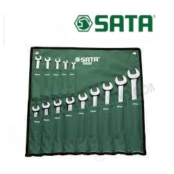 ชุดประแจแหวนข้างปากตาย SATA No.09026 Full Polish Combination Wrench Set , 8-24 mm. (14pcs/set)