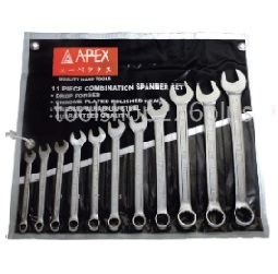 ชุดประแจแหวนข้างปากตาย APEX NO.AP-0402002 Combination Wrench Set , 8-24mm. (11pcs/set)