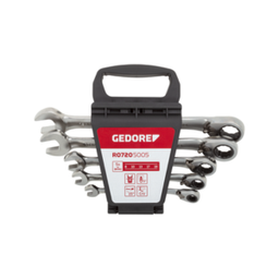 GEDORE NO.R07205005 Combination Ratchet Spanner Set : Metric , 8,10,13,17,19 mm.(5pcs/set)