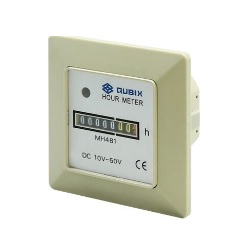 มิเตอร์นับชั่วโมง QUBIX No.MH-481 Hour Meter : 10-50Vdc , 2.5VA