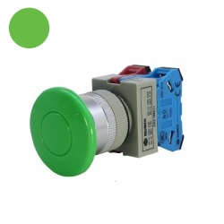 สวิตซ์กดดอกเห็ดกดเด้งกลับ QUBIX No.SA2-MM11-G Control Switches : 22/25mm. , (Green)