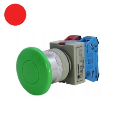 สวิตซ์กดดอกเห็ดกดเด้งกลับ QUBIX No.SA2-MM11-G Control Switches : 22/25mm. , ( Red )