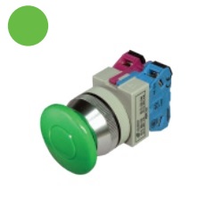 สวิตซ์กดดอกเห็ดกดเด้งกลับ QUBIX No.SA3-MM11-G Control Switches : 30mm. , (Green)