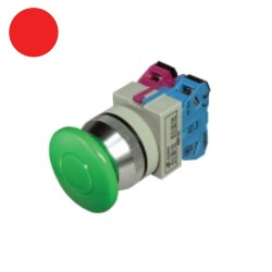 สวิตซ์กดดอกเห็ดกดเด้งกลับ QUBIX No.SA3-MM11-R Control Switches : 30mm. , ( Red )