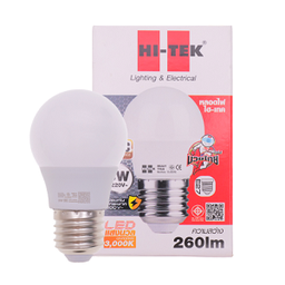 หลอดไฟ LED HI-TEK No.HLLM27003W , 3W 220V 3000K Warm White.