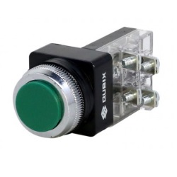 สวิตซ์กดหัวเรียบ QUBIX No.CBF-301R/G/BK Control Switches , 30mm.