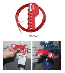 อุปกรณ์ล็อคบอลวาว์ล ( NTC06-1 ) Cable Valve Lockout :Nylon , dia 3.8mm x 2mt