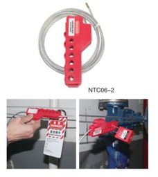 อุปกรณ์ล็อคบอลวาว์ล ( NTC06-2 ) Cable Valve Lockout :Steel , dia 3.8mm x 2mt