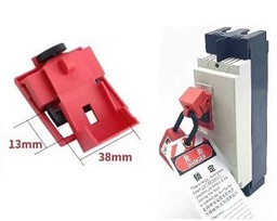 อุปกรณ์ล็อกเมนเบรคเกอร์ ( M02 ) Clamp-On Safety Lockout Main circuit breaker , 13 X 38 mm.