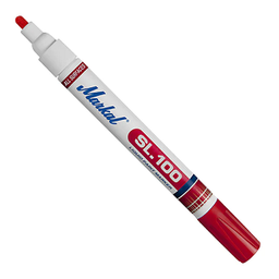 ปากกา MARKAL No.31240320  SL.100 is a xylene-free, low-odor fast-drying liquid paint marker : Red