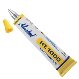 MARKAL No.10330231 HT.1000 is a metal-ball tip marker that is ideal for annealing and heat-treating operations :Yellow