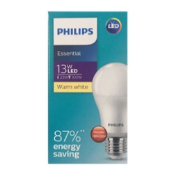 หลอดแอลอีดี PHILIPS LED Blub A60 3000K : Warmwhite , 13W E27