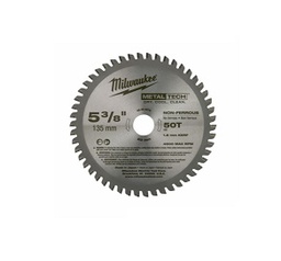 ใบเลื่อยวงเดือนตัดเหล็ก MILWAUKEE No. 48-40-4075 steel Cutting Circular Saw Blade , 5.3/8&quot; (135 mm) 50 teeth