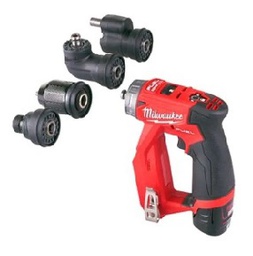 สว่านไร้สายไร้สายพร้อมชุดหัวงานติดตั้ง MILWAUKEE No.M12 FDDXKIT-0X Cordless Electric Drill with Installation Head Set 12V 34NM , 0.9 kg.