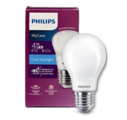 หลอดไฟ PHILIPS LED Bulb MyCare 4W A60 E27 6500K Daylight