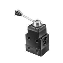 POWER TEAM No.9508 4-way 3-position (closed center) manual valve, including sub-plate for remote mounting. Wt., 6.3 lbs.