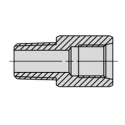 POWER TEAM No.9689 Connector with 1/4&quot; NPTF Male x 3/8&quot; NPTF Female