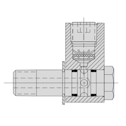 POWER TEAM No.9705 Fitting and Swivel with 3/8&quot; NPTF Male x 3/8&quot; NPTF Female