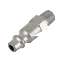 POWER TEAM No.250353 Male Quick Coupler for Inflatable Jack, 1/4&quot; Industrial Interchange x 1/8&quot; NPT Male