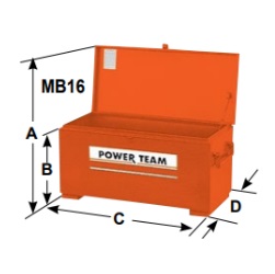 POWER TEAM No.MB5 Metal Box Construction, 32” (L) x 19” (W) x 14” (H)