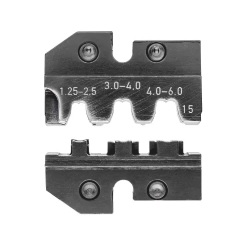 KNIPEX No.97 49 15 Crimping Die Set, Open Plug Type , 1.25 - 2.5 / 3 - 6mm.