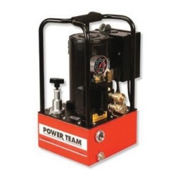 POWER TEAM No.PE30TWP-E220 Electric Hydraulic Pump With Solenoid, 1 hp, 2 Stages, 280 cu-in Reservoir, 30 cu-in/min Flow Rate, 10000 psi Pressure