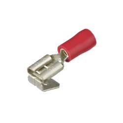 KNIPEX No.97 99 090 Hooked Nylon Crimp Blade Terminal , 20-18AWG , 6.3 x 0.8mm. (Red)