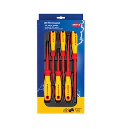 ชุดไขควงกันไฟ KNIPEX No.00 20 12 V02 VDE Slim Shank Screwdriver Set , 6-Piece