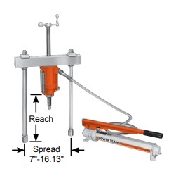 POWER TEAM No.PPH30R Hydraulic Push-Puller Set - Puller Cylinder &amp; Accessories , 30 Ton (Wt.,82.00 lbs)