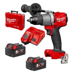 สว่านไขควงไร้สาย MILWAUKEE NO.M18 FPD3-502C M18 Fuel 2-speed Drill , 4.0 Ah 2 Battery 18V (Charger , 2 Battery)