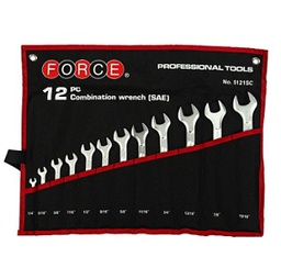 ชุดประแจแหวนข้างปากตาย FORCE No.5121SC Combination Wrench , 1/4&quot; - 15/16&quot;  (12Pcs/ea)