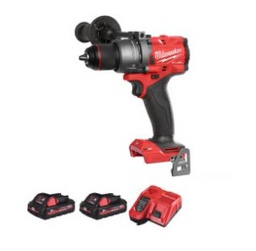 สว่านไขควงไร้สายตัวเปล่า MILWAUKEE No.M18FPD3-302 Fuel 2-speed Drill , 18V (Charger , 2xBattery 3.0Ah)